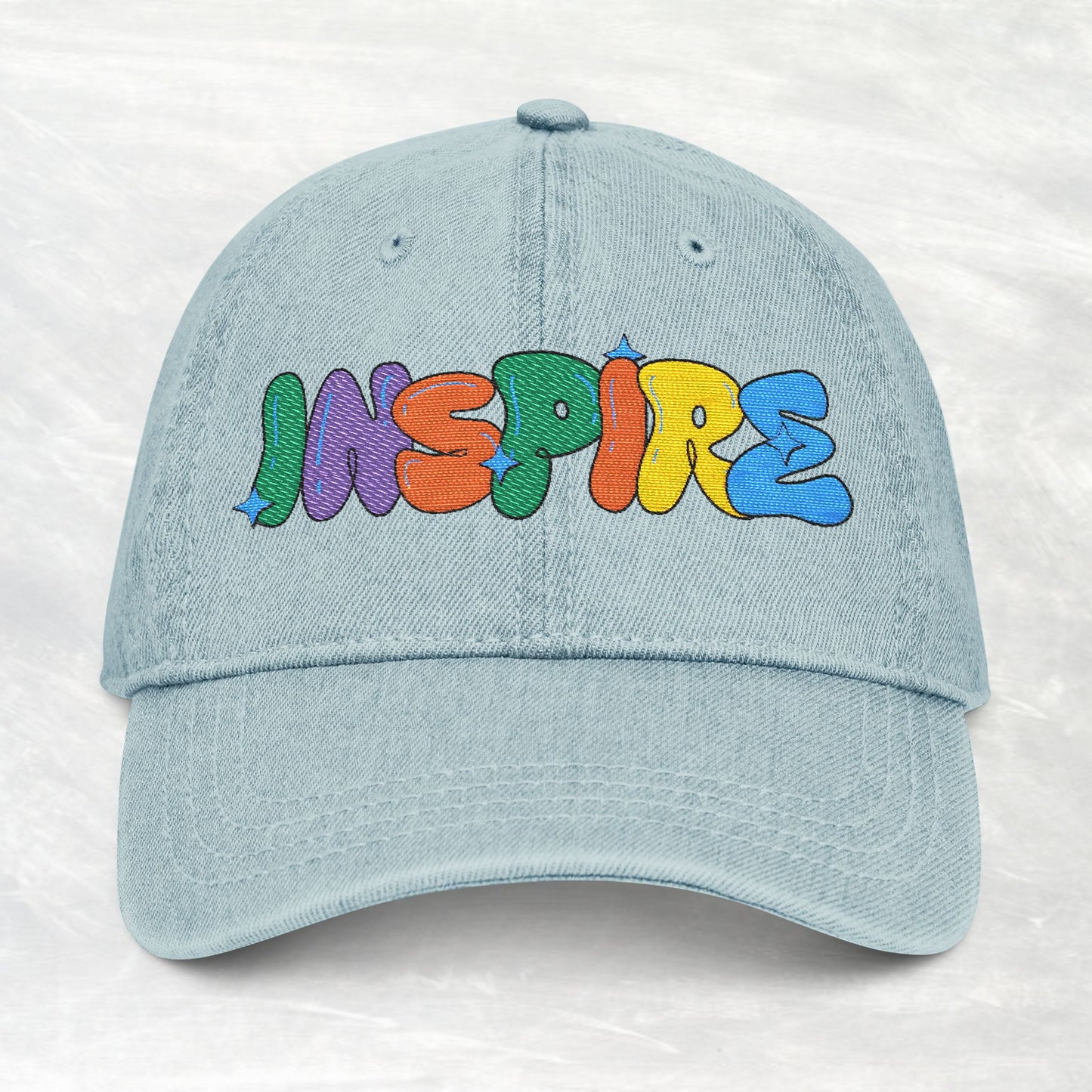 Inspire Embroidered Denim Hat