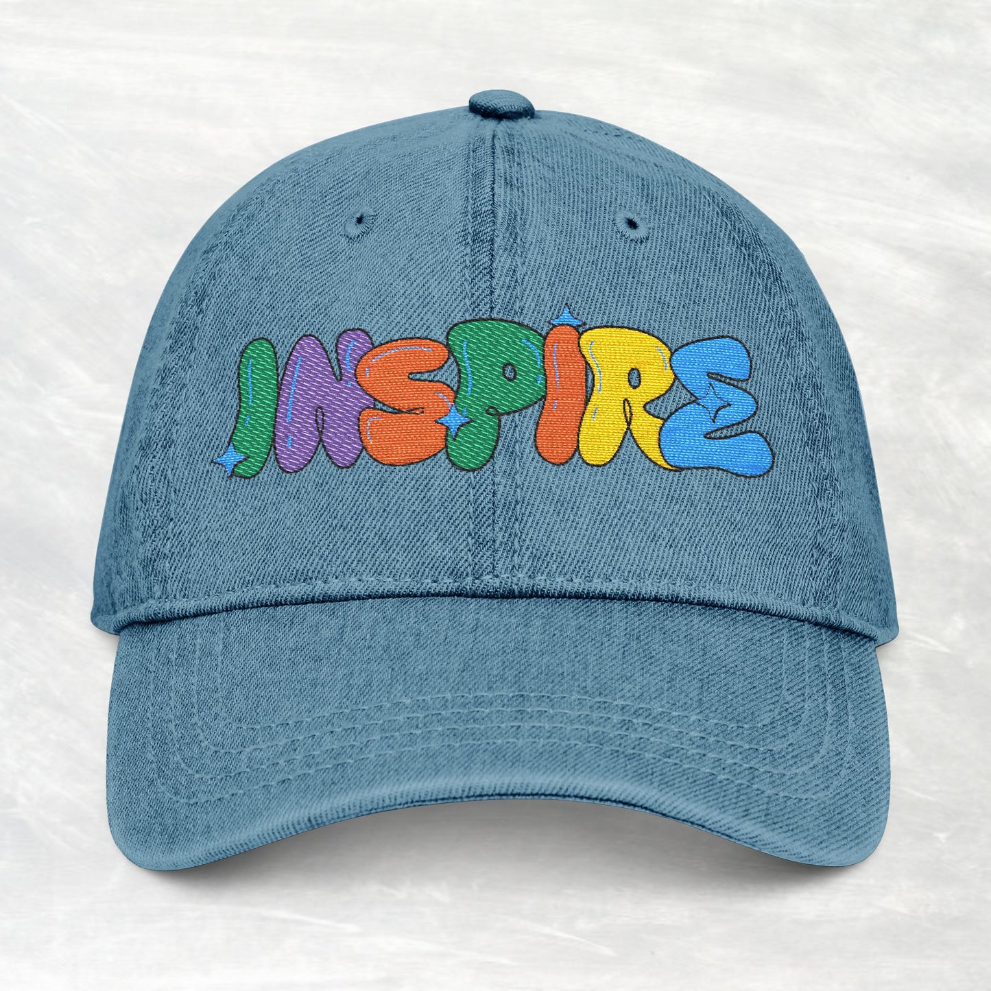 Inspire Embroidered Denim Hat