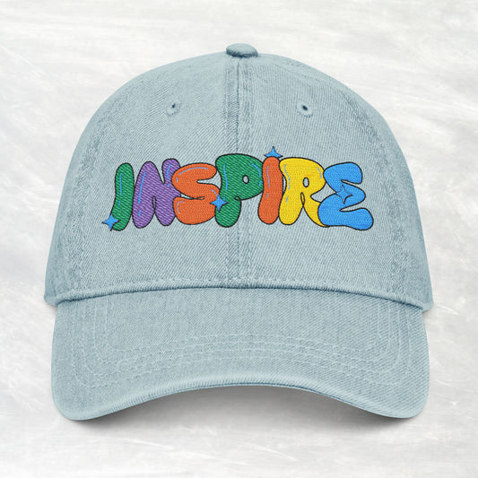 Inspire Embroidered Denim Hat
