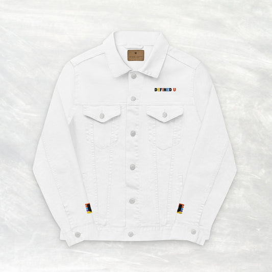 Defined U Unisex Embroidered Denim Jacket