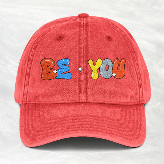 Vintage 'Be You' Embroidered Cap